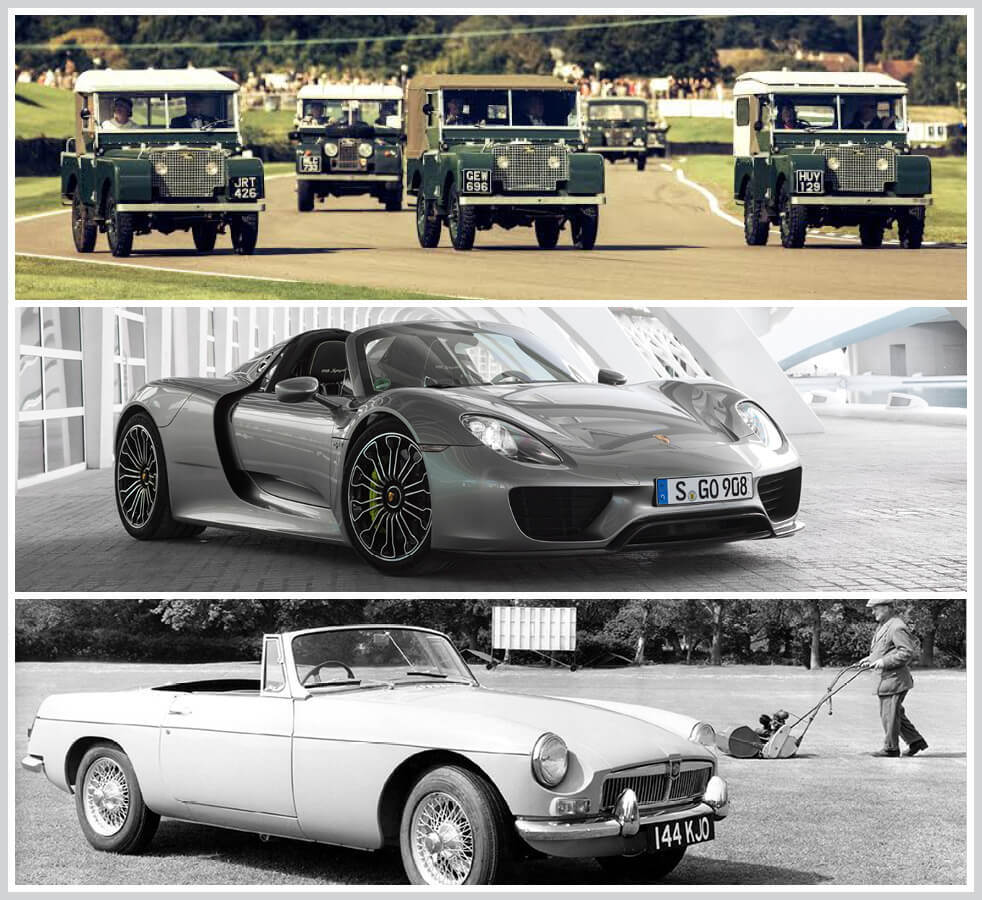 The 100 best classic cars: Land Rover, Porsche 918 Spyder, MG B